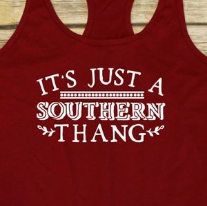 Southern Thang Ladies Red Tank Top